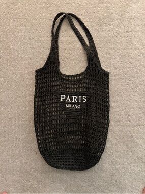 Black Knit Market / Pool Bag